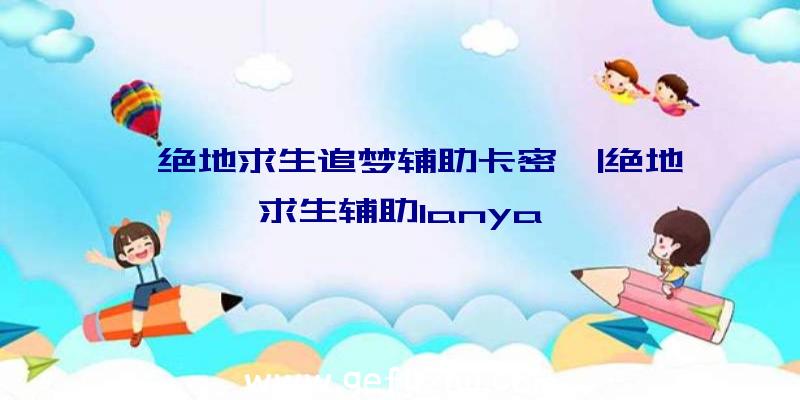 「绝地求生追梦辅助卡密」|绝地求生辅助lanya